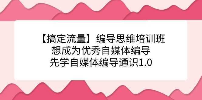 【搞定流量】编导思维培训班,想成为优秀自媒体编导先学自媒体编导通识1.0
