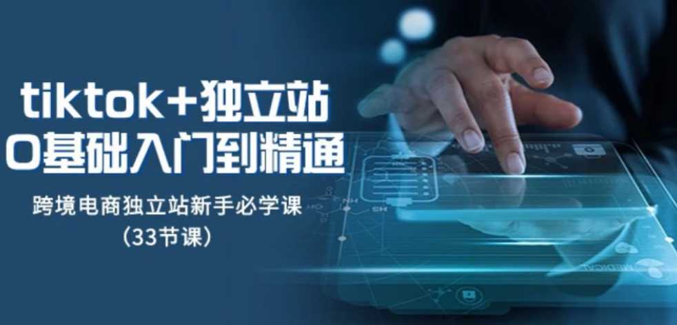 Tiktok+独立站从0基础入门到精通,跨境电商独立站新手必学课