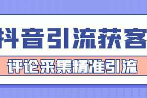【引流必备】抖音引流获客脚本，评论采集精准引流【永久脚本+详细教程】