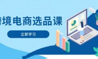 跨境电商选品课：涵盖电动滑板车、健康医疗、电子游戏、厨房用品、宠物等